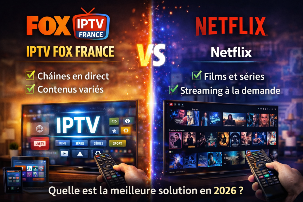 comparatif IPTV FOX FRANCE vs Netflix sur Smart TV
